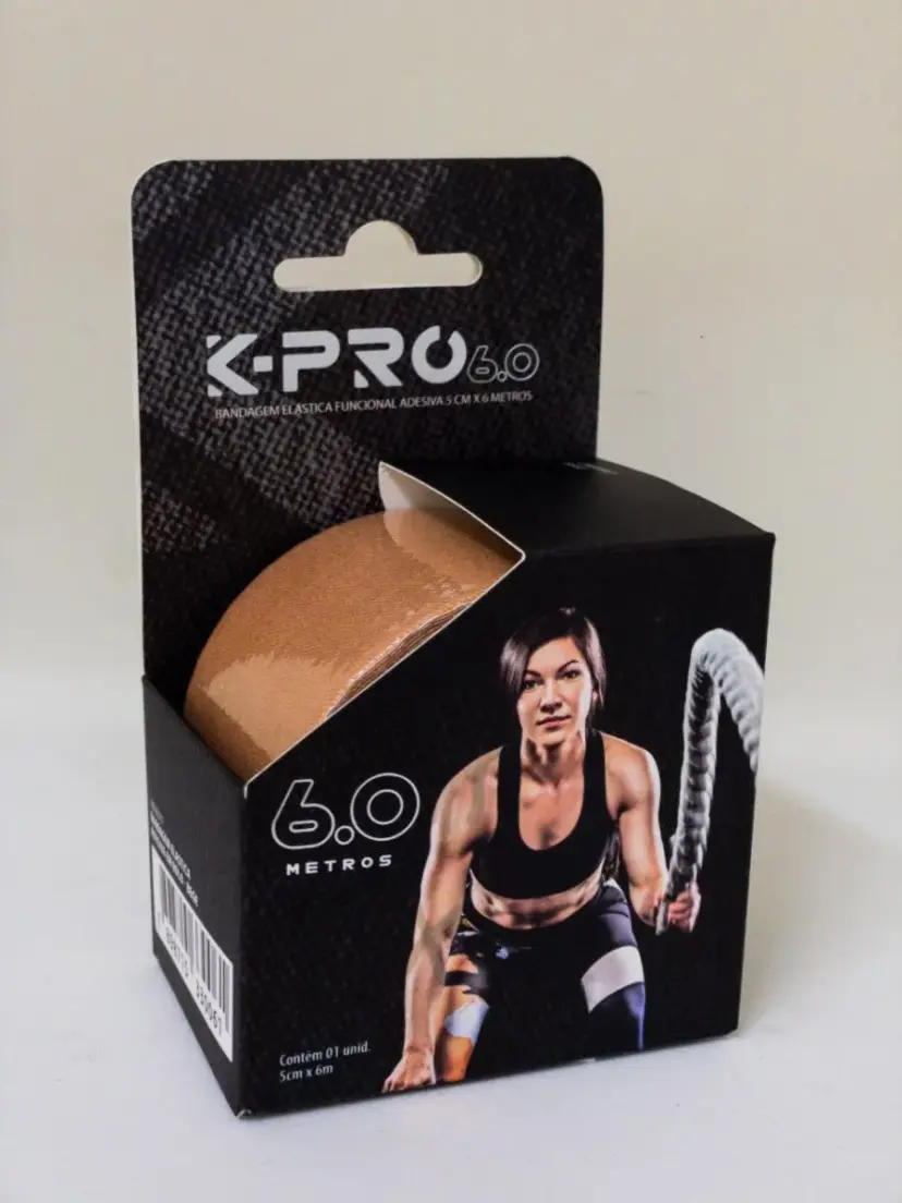 FITA DE KINESIO 5CM X 6M BEGE K-PRO 6.0