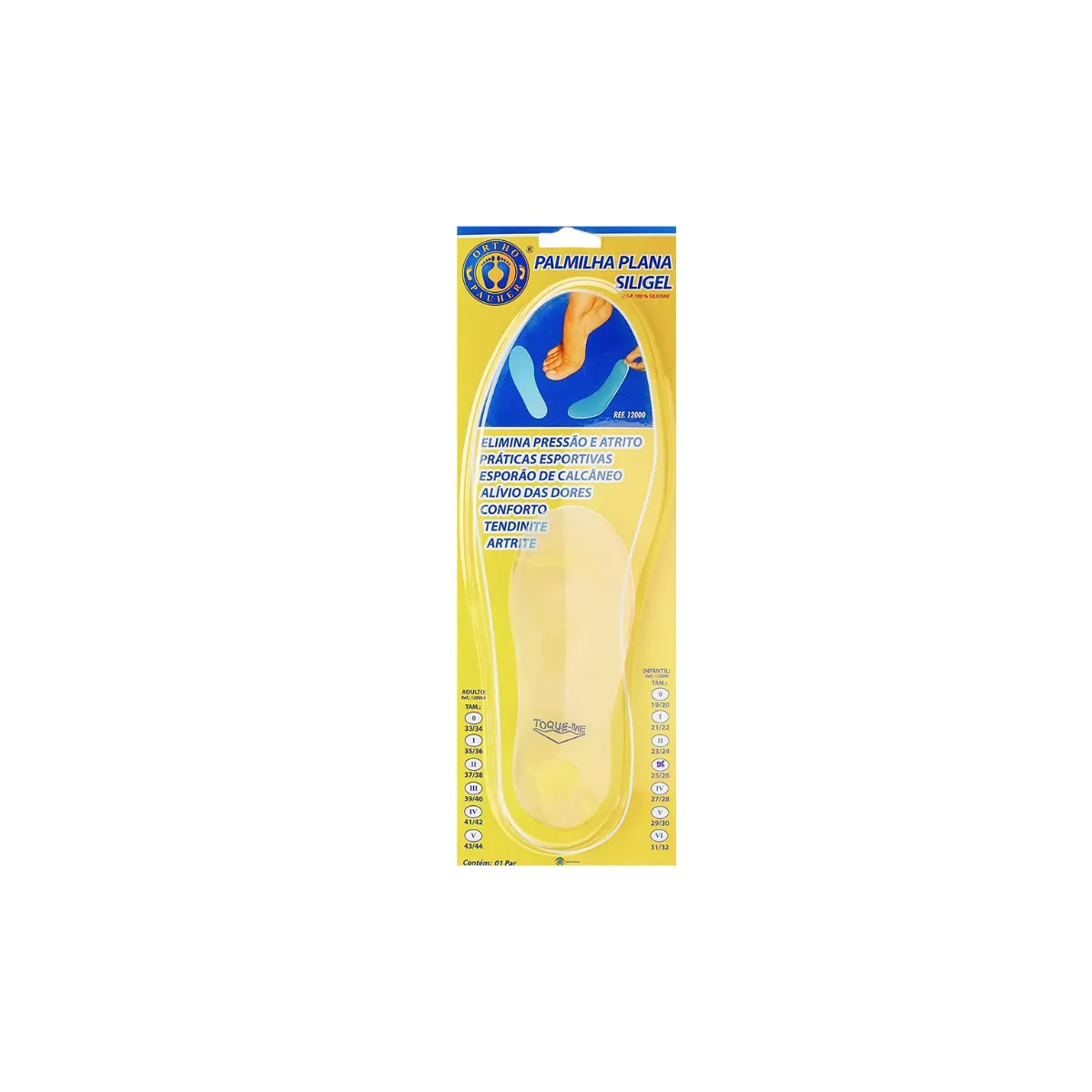 PALMILHA PLANA SILIGEL - 39/40