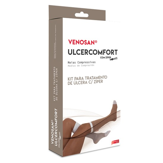 VENOSAN ULCERCOMFORT 30-45MMHG AD G LONGA BEGE/BRANCO Ean 7898360916436